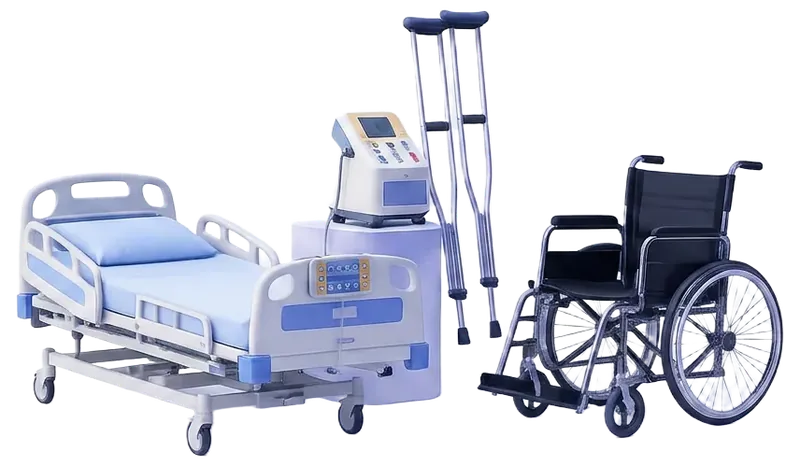 Hospital bed, crutches, walkers and wheelchairs — orthopedic equipment rental in Podgorica, Nikšić, Bar and Budva